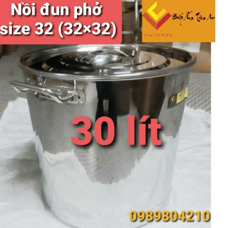 Nồi inox đun bánh trưng, nấu súp ,nồi nấu phở,nồi luộc gà bằng inox đun từ 20 lit,25 lit size 32 chắc chắn dày dặn