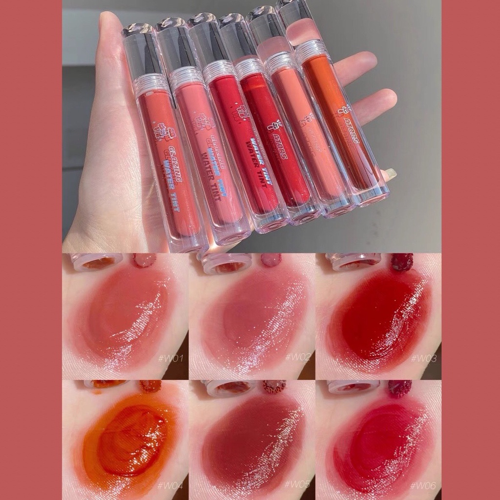 Son kem bóng ATORS căng mọng mịn môi Mushroom Bear Glazing Water Lip Gloss hot tiktok lâu trôi ATOR02