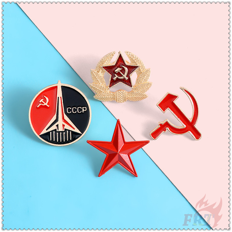 ★ CCCP - Hammer & Sickle Series 01 Brooches ★ 1Pc National Emblem Communism Fashion Doodle Enamel Pins Backpack Button Badge Brooch