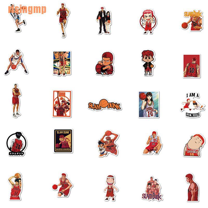 Bộ 50 Miếng Dán Trang Trí Ván Trượt / laptop / Túi / Slam Dunk DIY