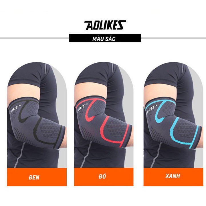 Băng Bảo Vệ Khủy Tay Đàn Hồi Cao Cấp Aolikes 7547