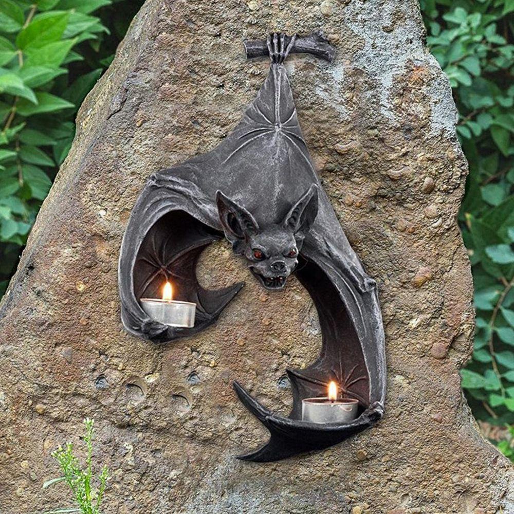 Giá Đỡ Đèn Treo Tường Hình Dơi Bằng Nhựa Resin Chất Lượng Cao