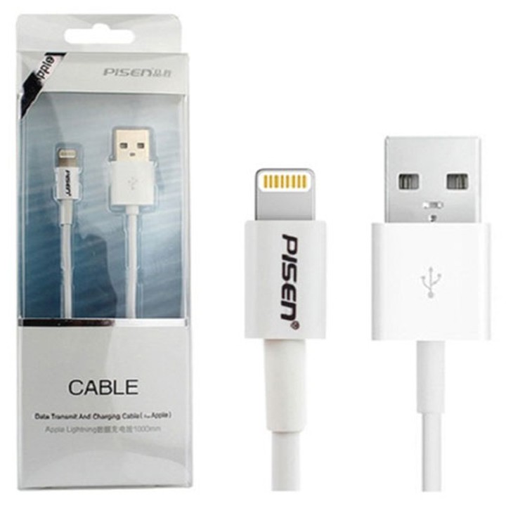 Freeship 99k TQ_Cáp sạc Pisen Lightning cho iPhone 5/6/7/8/X -1M TOPHA TP 016