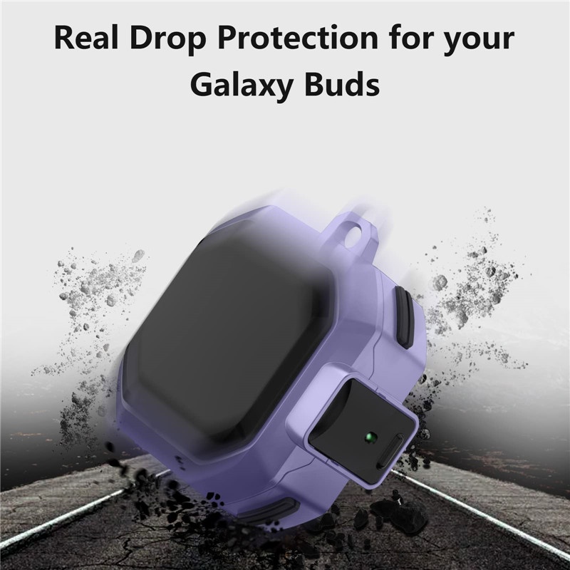 Ốp Điện Thoại Dạng Giáp Nhám Chống Sốc Chống Rơi Có Móc Khóa Cho samsung galaxy Buds 2 / Buds Live / Buds FE / Buds2 Pro / Buds Pro