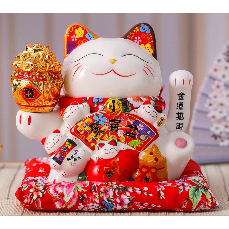 Mèo Thần Tài Đại Cát Siêu Cute 18cm