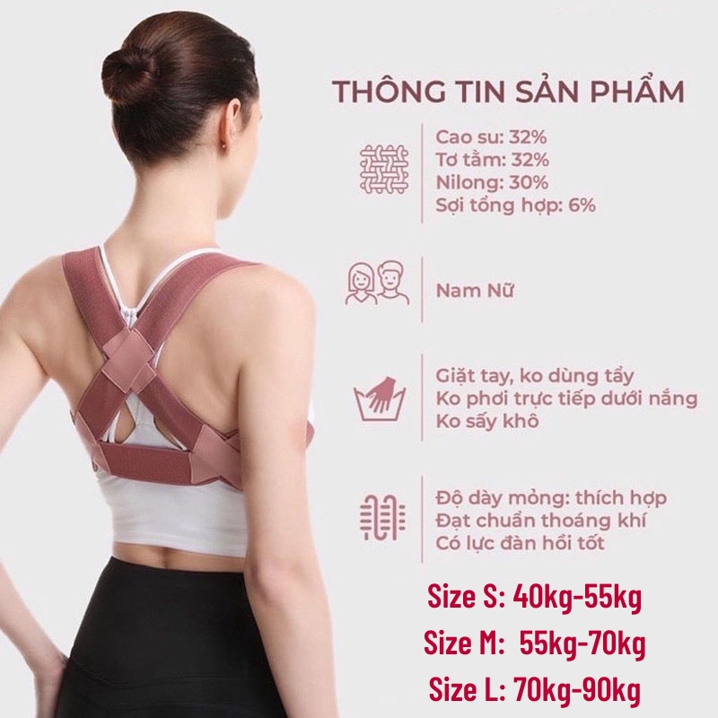 Đai Chống Gù Lưng Hỗ Trợ Chỉnh Hình Phù Hợp Dân Văn Phòng Titan.st