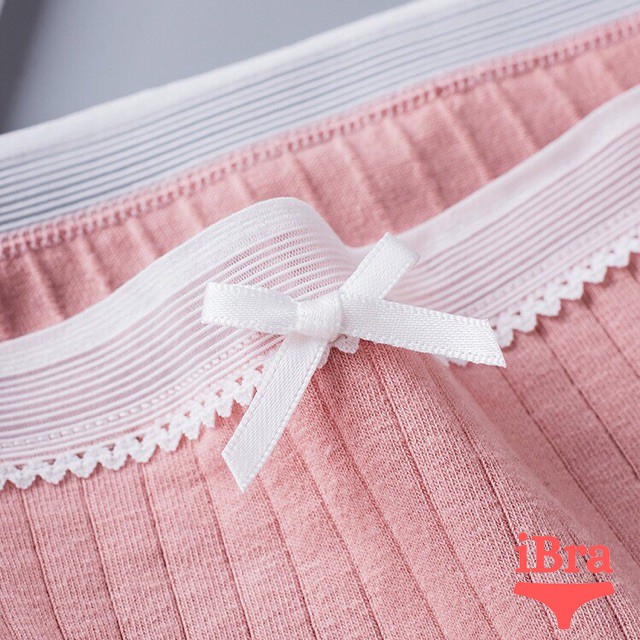 [Mã 12FASHIONSALE1 giảm 10K đơn 50K] Quần Lót Cotton Tăm Viền Ren nơ cài trước xuất Nhật hàng chất lượng cao | BigBuy360 - bigbuy360.vn