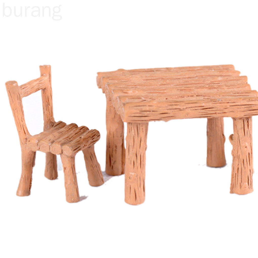 3 Mô hình bàn ghế/ Cầu thang mini trang trí sân vườn (có bán lẻ)