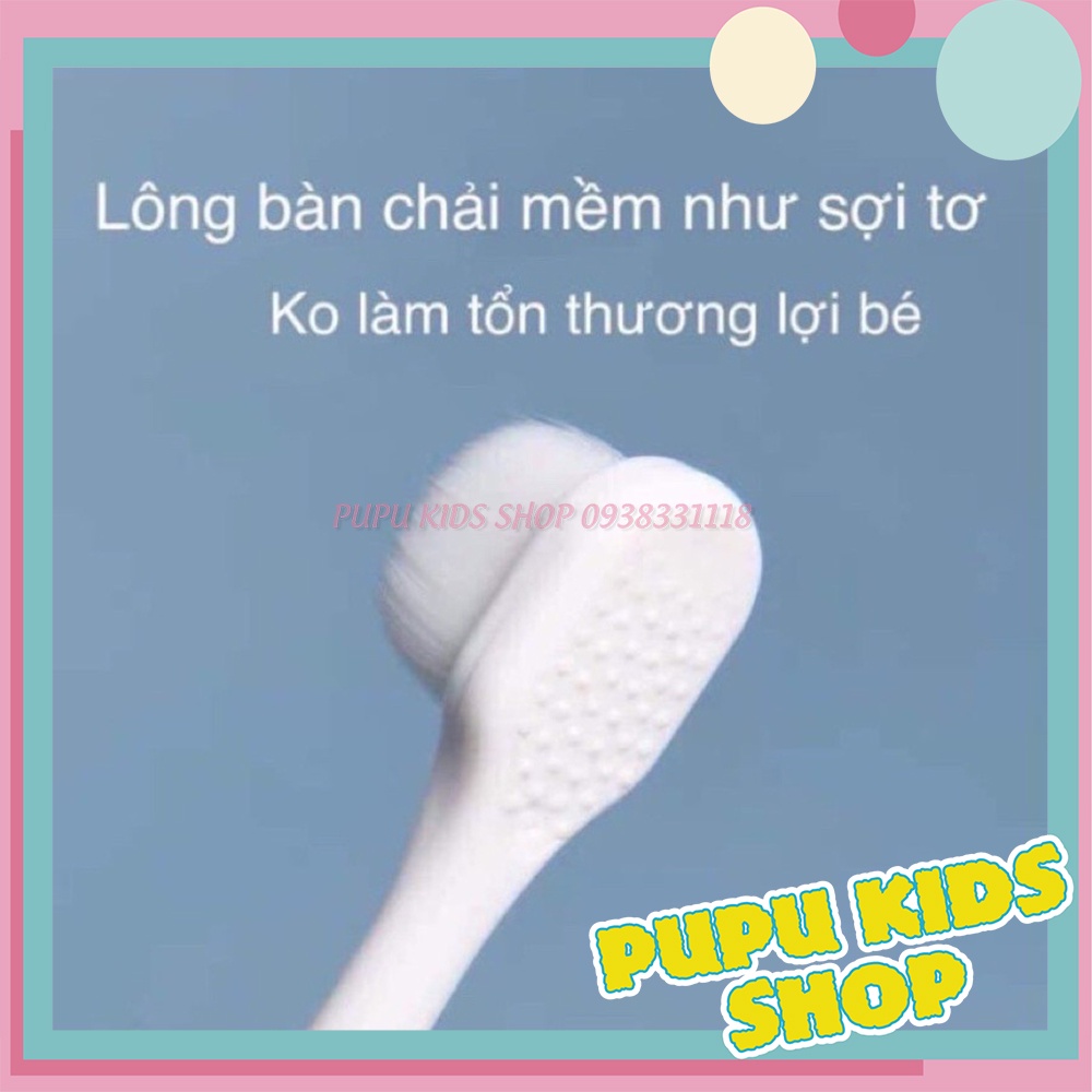 Bàn chải đánh răng triệu vạn sợi mini soft chất lượng cao siêu mềm cho bé từ 6m+ Pupu kids shop