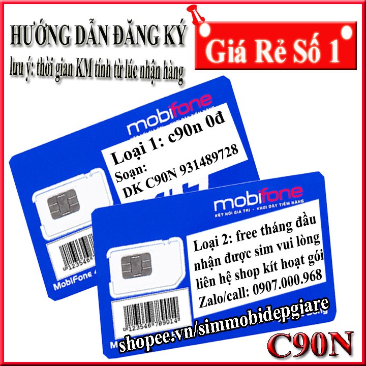 Sim mobifone c90n miễn phí tháng đầu