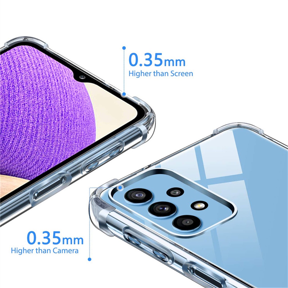 3 Trong 1 9H Cho Samsung Galaxy A53 A73 A33 A13 A23 A03 Core A52 A72 A42 A32 A22 A12 M32 M22 4G 5G Ốp Điện Thoại TPU Mềm + Kính Cường Lực