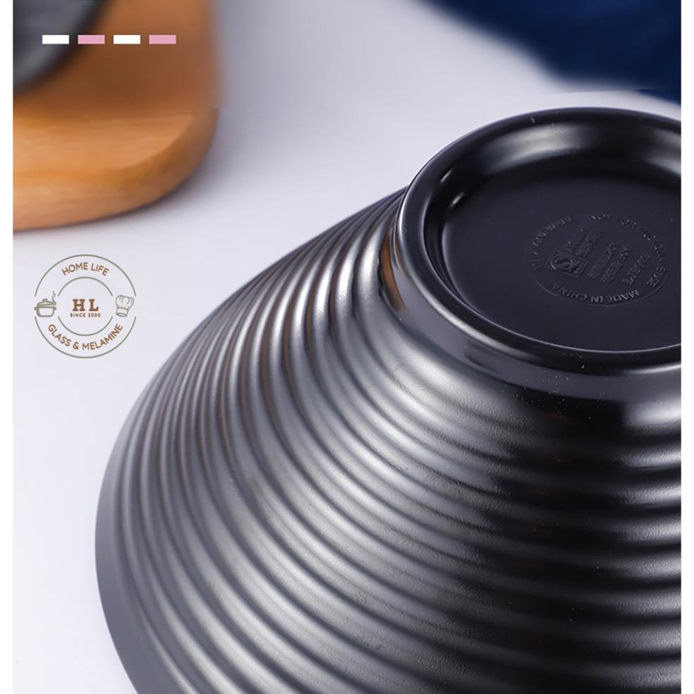 BÁT TÔ 1006L 1007L 1008L 1009L | TÔ ĐEN MỜ MELAMINE | BÁT CHÈ, MỲ, CHÁO | BÁT ĐEN NHÁM LOE LJB