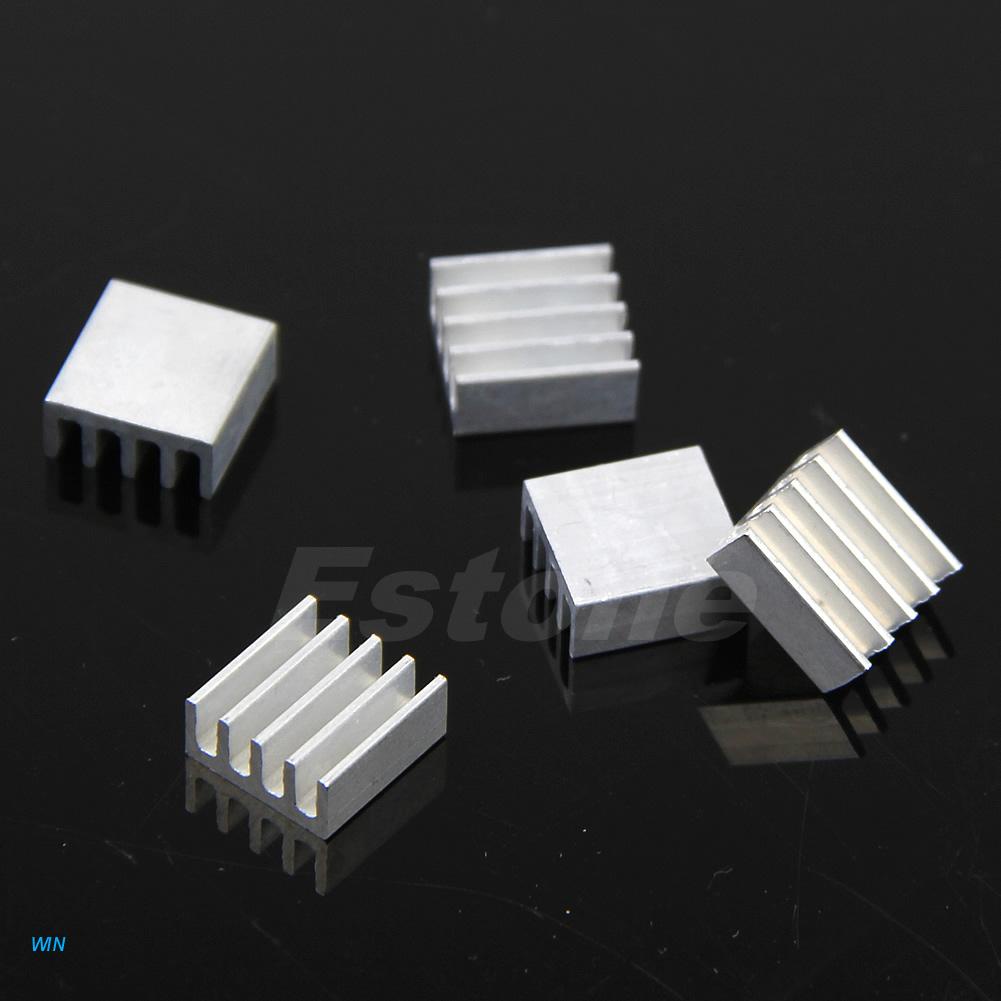Set 5 Miếng Nhôm Tản Nhiệt Chất Lượng Cao 8.8x8.8x5mm Cho Chip Nhớ Led
