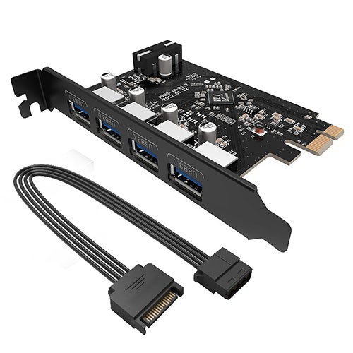 Card chuyển cổng PCIe ra USB 3.0 1 ra 4 cổng Orico PVU3-4P-V1