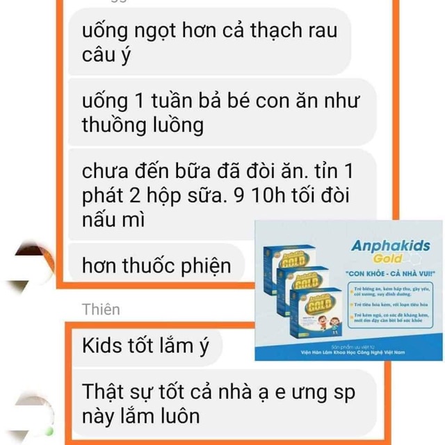 Men Alphakids Gold- hết biếng ăn còi xương- Viện hàn lâm KHCN VN