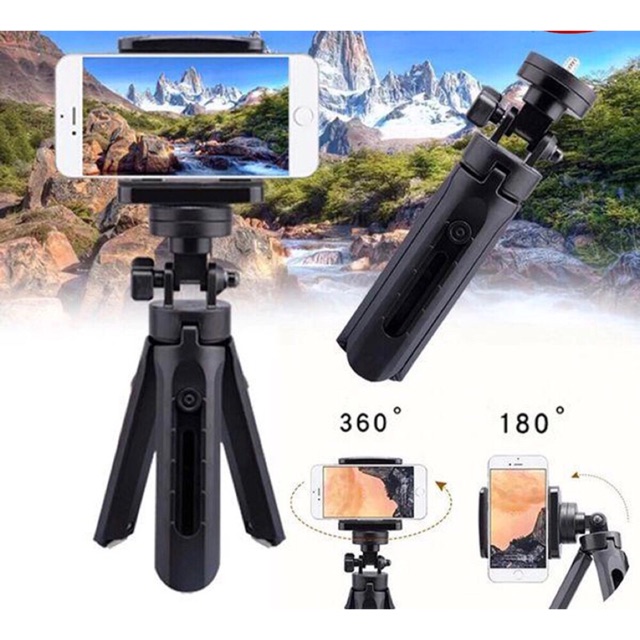 Chân Tripod Mini gắn kẹp điện thoại - máy ảnh - đèn livestream