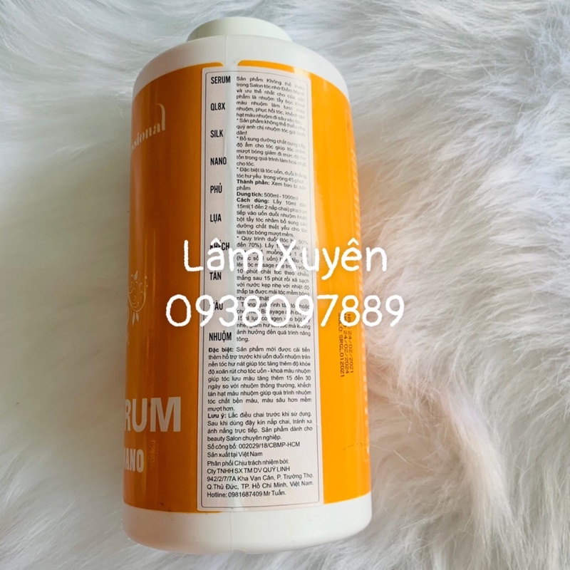 Collagen phủ lụa phục hồiCHÍNH HÃNG QL8X 1000ml, bổ sung dưỡng chất collagen giúp tóc phục hồi, tăng độ bóng mượt