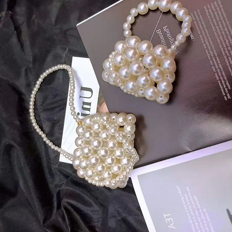 Túi xách mini đính ngọc trai giả dễ thương cho bé gái