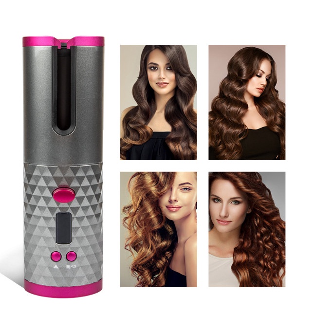 Máy làm xoăn tóc tự nhiên không dây, uốn tóc tự xoan, kiểu dáng hiện đại, sạc USB