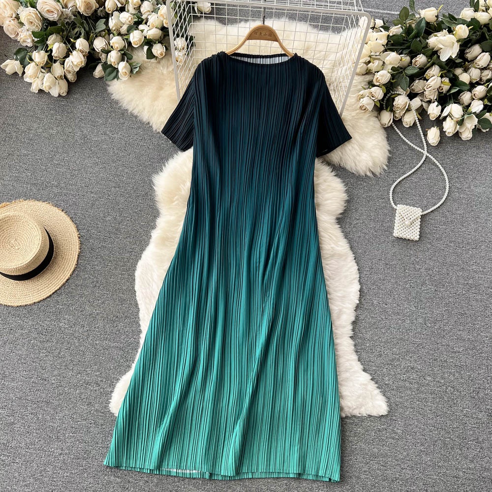 Đầm Maxi Tay Ngắn Phong Cách Hàn Quốc Mới