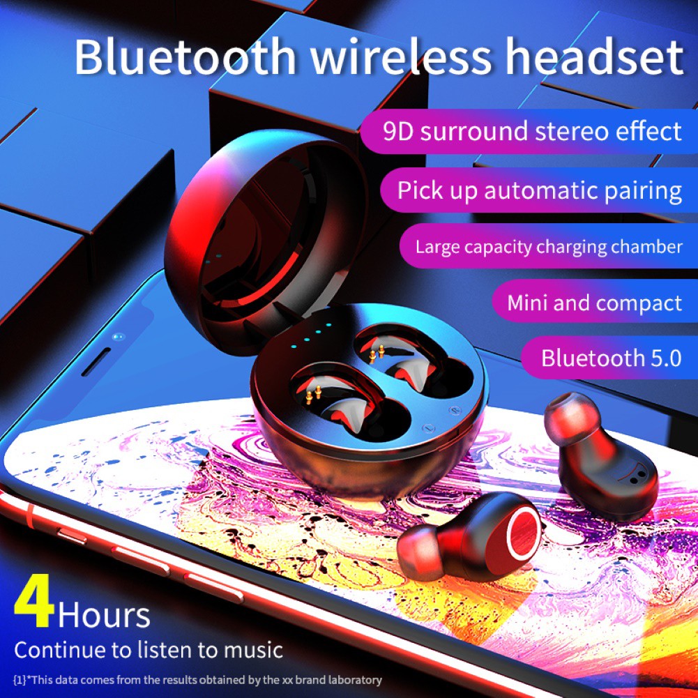 Tai Nghe Nhét Tai Hel + Bluetooth 5.0 Âm Thanh Siêu Trầm Có Hộp Sạc