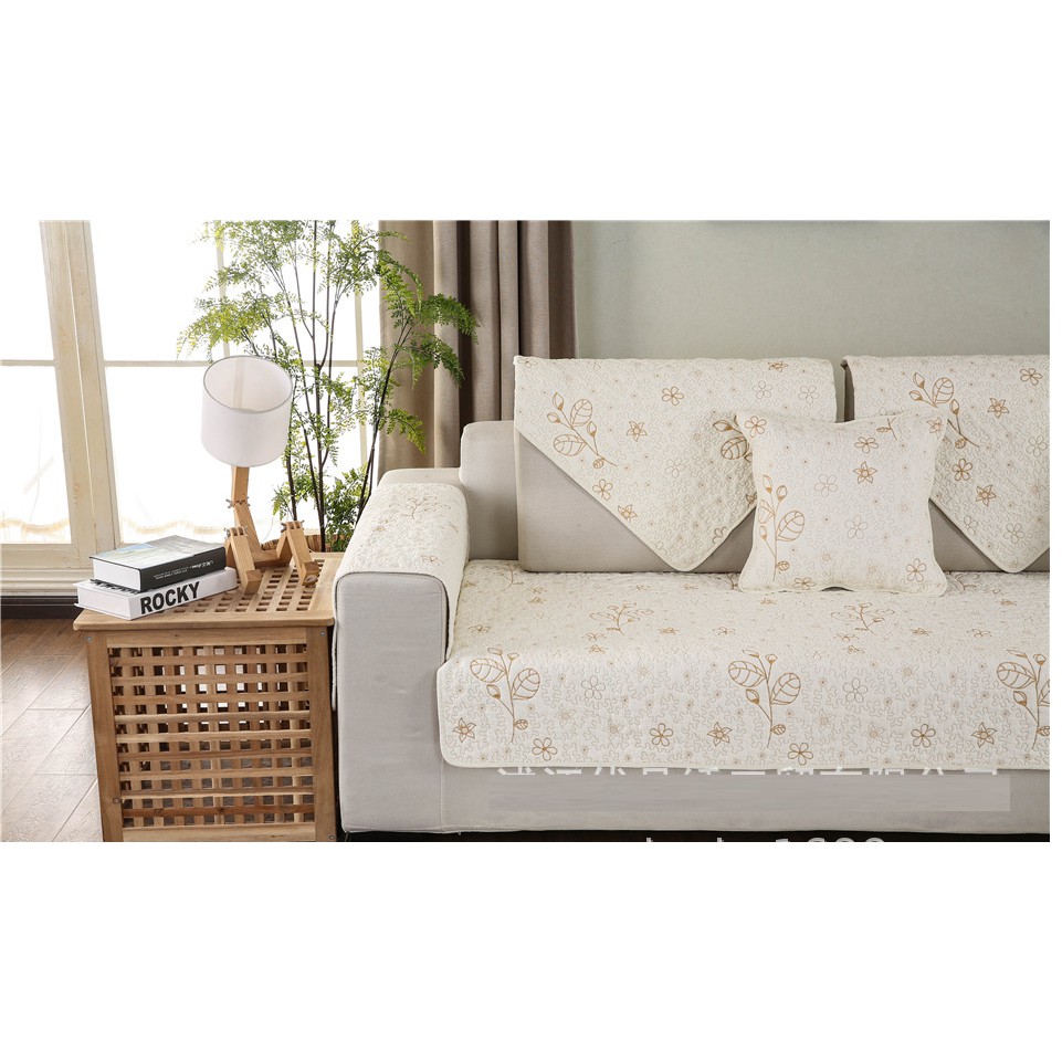 [Có sẵn] Thảm trang trí sofa 100% cotton