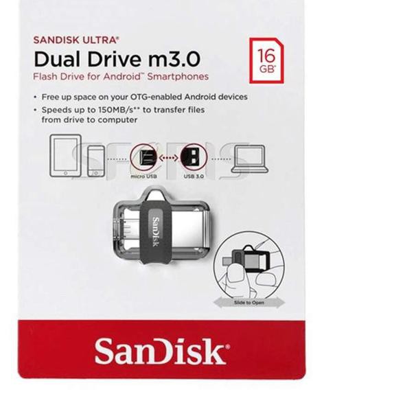 Ổ Cứng Sandisk Ultra Dual Drive M3.0 16gb Otg Flashdisk Sdd3-16G