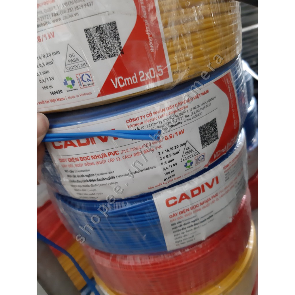 Dây điện Cadivi VCmd 2x0.5 - 0,6/1kV