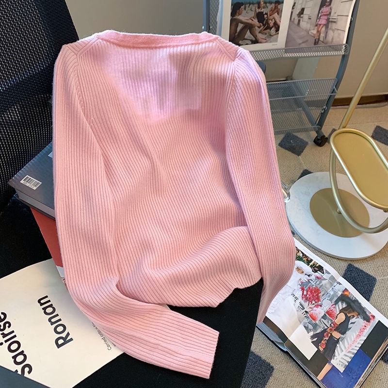 Áo Sweater Nữ Tay Dài Cổ Vuông Thời Trang  tao bao