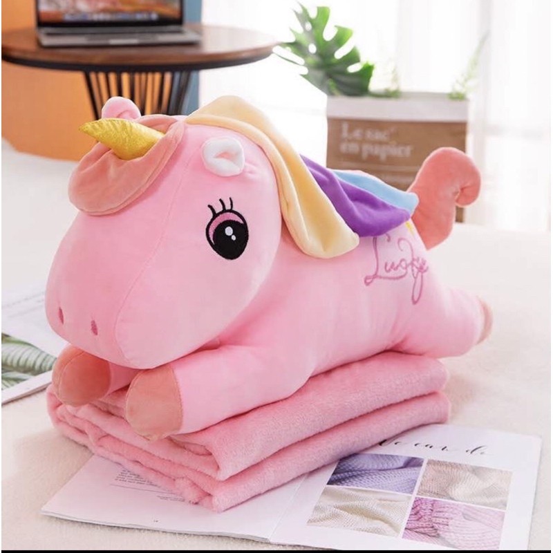 bộ chăn gối văn phòng ngựa pony