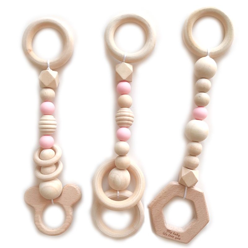 Set 3 giá treo đồ chơi bằng gỗ cứng hình hoạt hình phong cách Bắc Âu trang trí phòng trẻ em