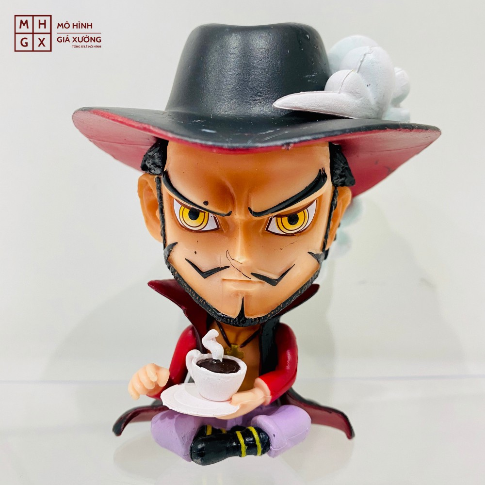 Mô hình One Piece chibi Mihawk Mắt Diều Hâu cực dễ thương cao 10 cm , figure one piece , mô hình giá xưởng