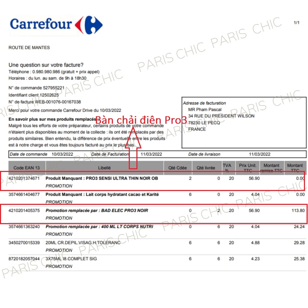 Bàn chải điện Oral-B Pro3 dòng cao cấp đã kèm sạc và đầu bàn chải thiết kế không bị mốc thân