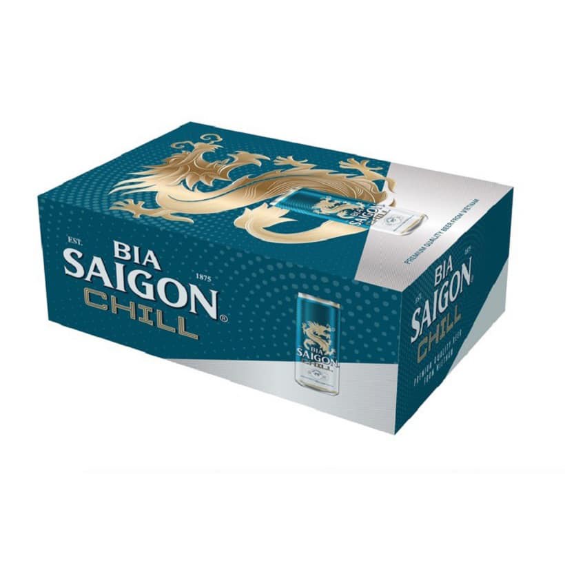 (Date:12/ 10/2022) Bia Sài Gòn Chill thùng 24 lon