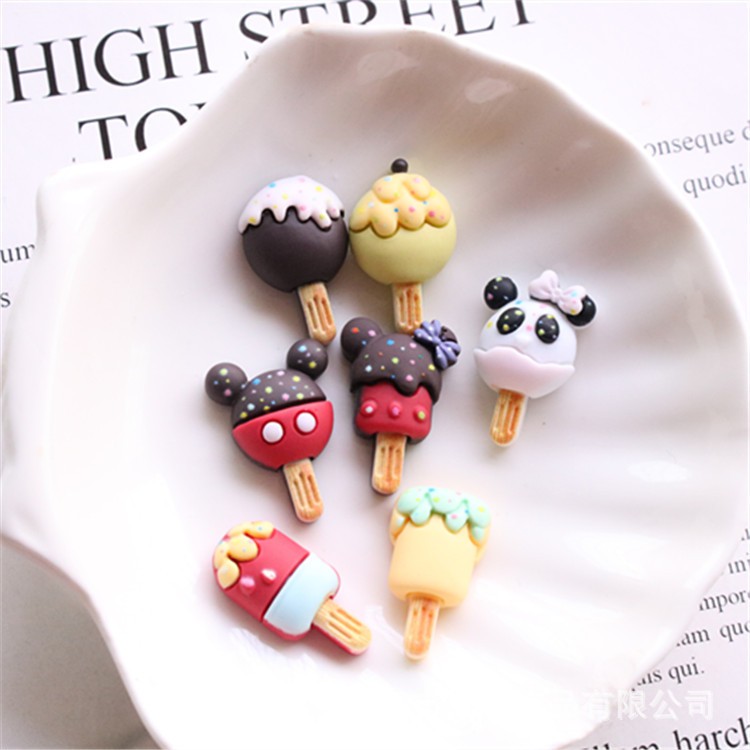 Charm (C79) slime/ Dụng Cụ Charm Trang Trí [Ko Keo &amp; Nút] Que Kem Xinh Xắn (1.0x2.3 cm)