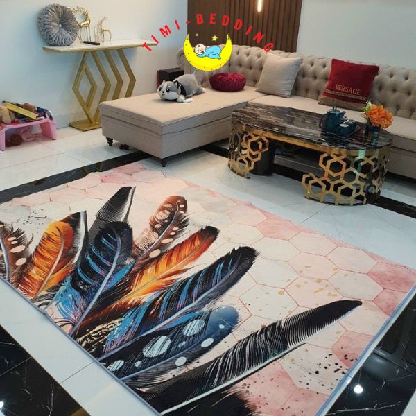 Thảm trải sàn phòng khách lông cừu sang trọng, ấm áp kích thước 1,6mx2,3m - Thảm panama– Timibedding