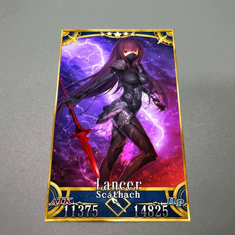 Thẻ bài custom card bánh xốp anime Fate/Grand Order FGO để sưu tầm tự chọn Scáthach