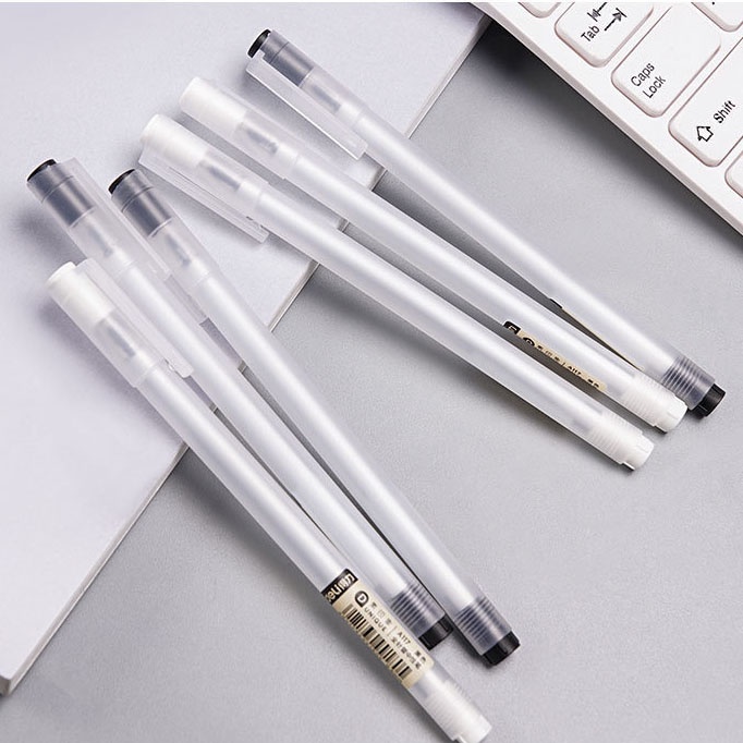 Bút Mực Gel Ngòi 0.5MM Màu Đen Trong Suốt