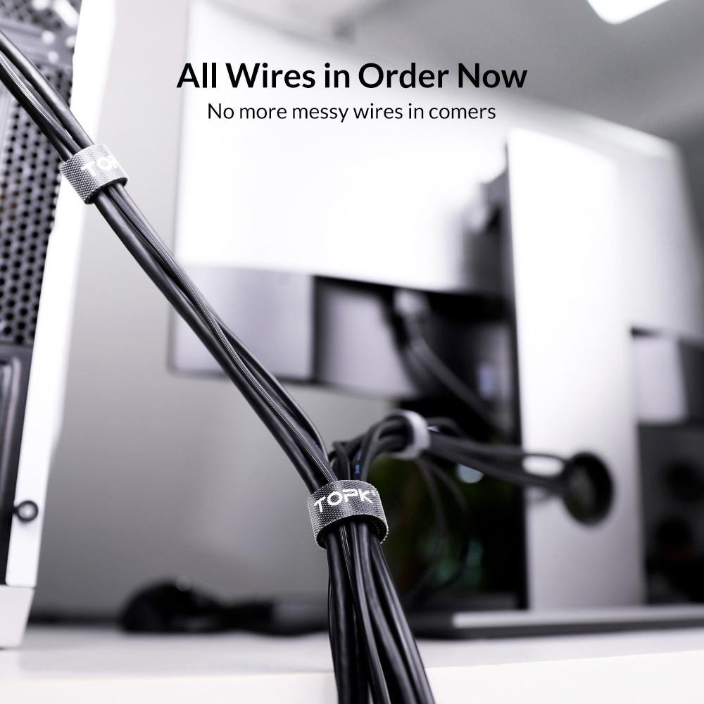 Dây khóa dán TOPK - quấn gọn dây cáp / dây điện đa năng tiện dụng | BigBuy360 - bigbuy360.vn