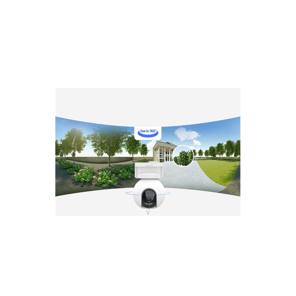 Camera WIFI ngoài trời xoay 360 dùng pin năng lượng mặt trời tích hợp pin EZVIZ C8B 2K chính hãng