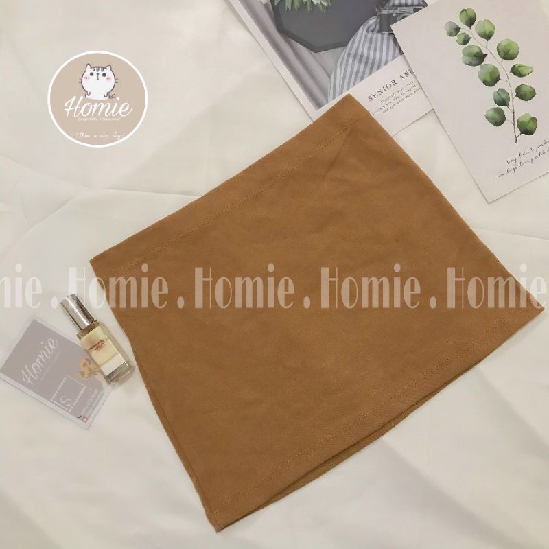 Áo quây ngực cao cấp Homie, áo croptop nữ thun trơn dáng ôm, màu trơn không dây - A8637 | BigBuy360 - bigbuy360.vn