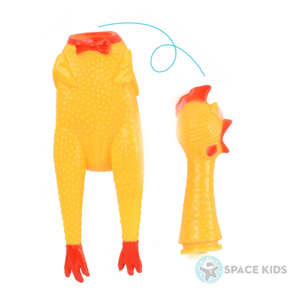 Đồ chơi Con gà la hét, gà a lử, gà bóp kêu shrilling chicken phát ra âm thanh vui nhộn cho bé