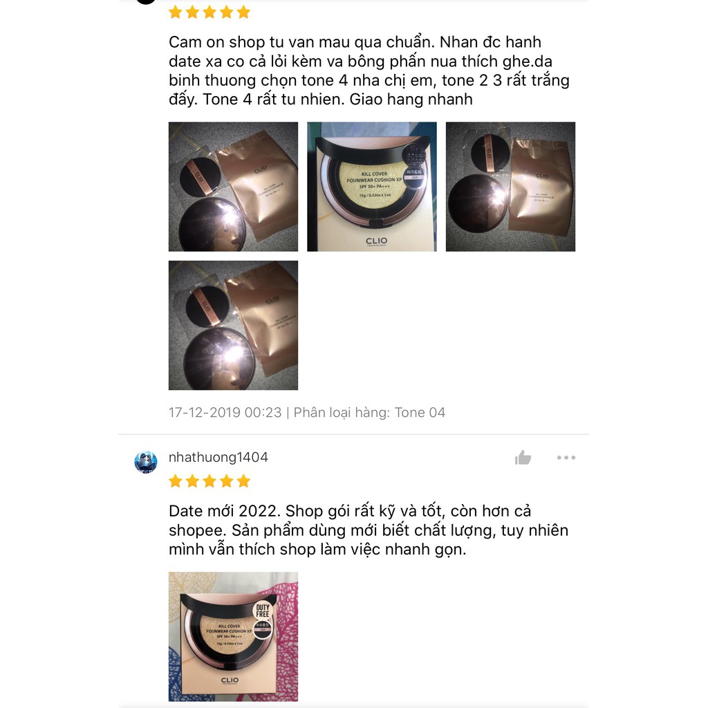 PHẤN NƯỚC CLIO KILL COVER FOUNWEAR/ AMPOULE CUSHION XP SPF 50+PA+++ | BigBuy360 - bigbuy360.vn