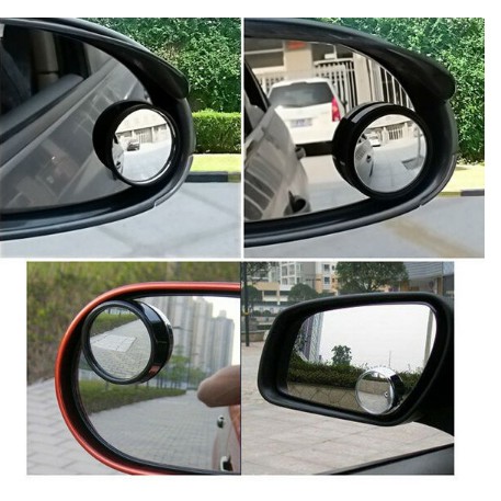 Combo 2 Gương cầu xoay 360 có viền xóa điểm mù ô tô - Bình An Auto