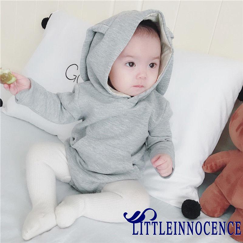 Bộ áo liền quần tay dài hình chú thỏ đáng yêu cho bé