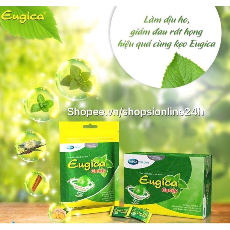 ✅ Kẹo eugica ,kẹo bạc hà ngậm giảm ho, đau họng (date mới), cam kết chính hãng