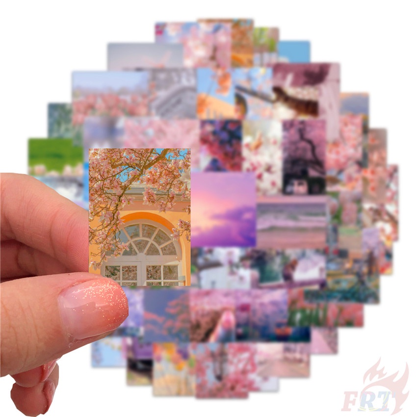 ❉ Romantic Spring Flowers Stickers ❉ 64Pcs/Set DIY Fashion Waterproof Doodle Decals Stickers