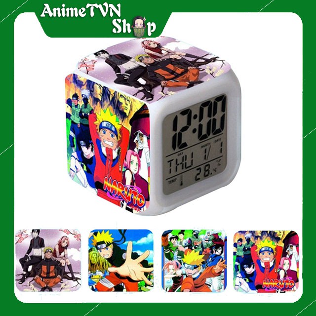 Đồng hồ báo thức mini để bàn hình Anime Manga (Kimetsu, One piece, Naruto, Fate, Conan, Your Name, Gintama, SAO, Miku..)