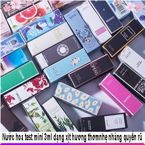 3 Lọ Nước Hoa Test Mini 3ml Dạng Xịt Hương Thơm Nhẹ Nhàng Quyến Rũ
