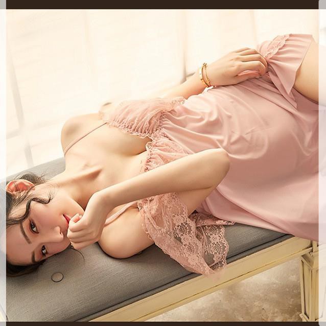 [Siêu Xinh - Sang Đẹp] ❤HOT ❤ váy ngủ thun lưới ren -đầm ngủ sexy cao cấp B1040